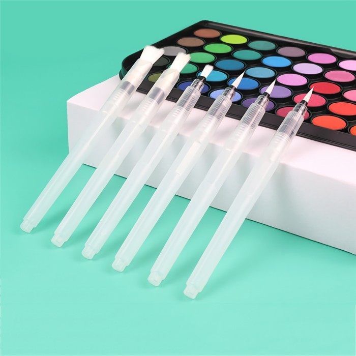 

TERBARU AN 6pcs/set Brush Pen Set Solid Watercolor Painting Pen Large