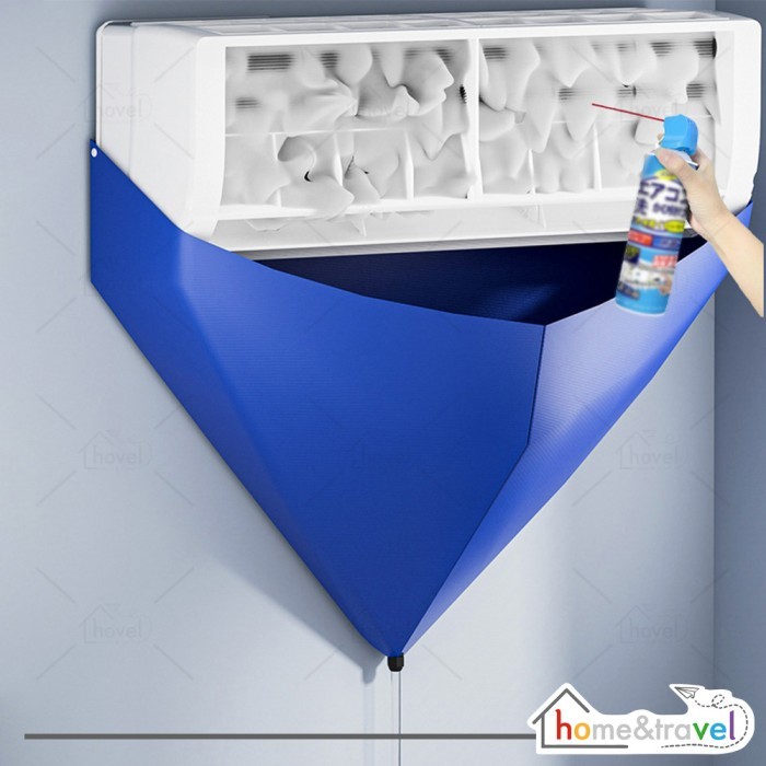 Plastik Cuci Ac Cover Penampung Air Ac 1/5 Pk Sampai 2 Pk Selang 2 Meter Pembersih Ac Cleaner