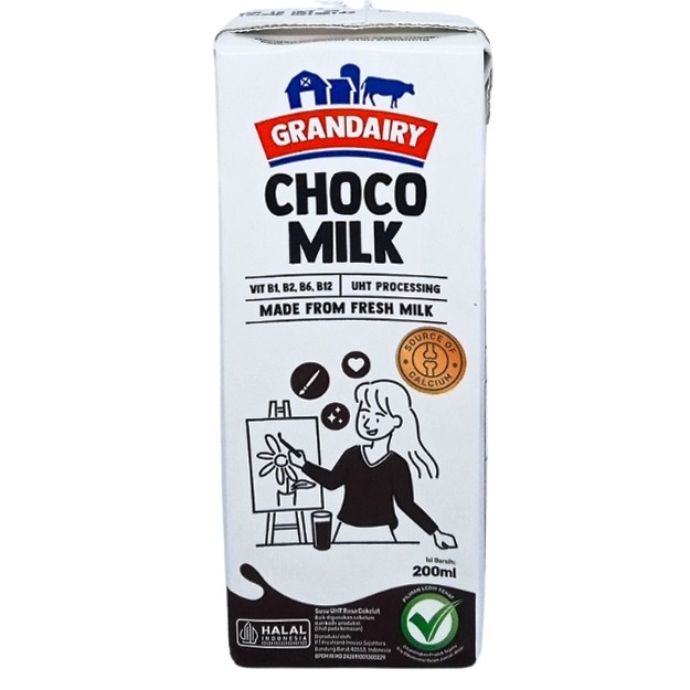 

S22610 GRANDAIRY CHOCOMILK SUSU UHT 200GR MAJU BERSAMA (20250322)