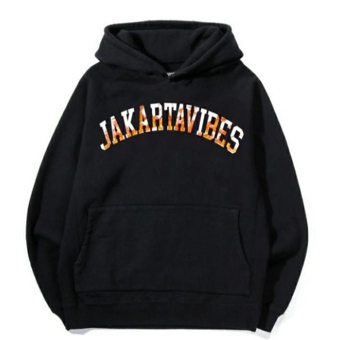 Jakarta Vibes Hoodie Logo Berkualitas
