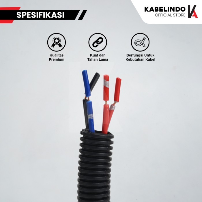 Selang Spiral Fleksibel Belah Bungkus Kabel Universal Mobil & Motor