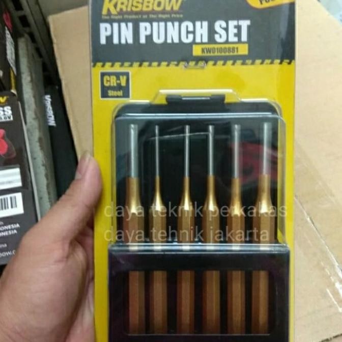 Pin Punch Set Krisbow 6 Pcs Skun 5926