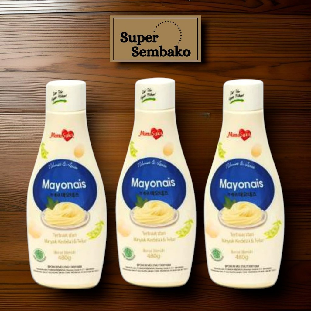 

MAYONAISE MAMASUKA / SAUS SALAD DRESSING MAYO MAMASUKA MAYONNAISE BOTOL 480g