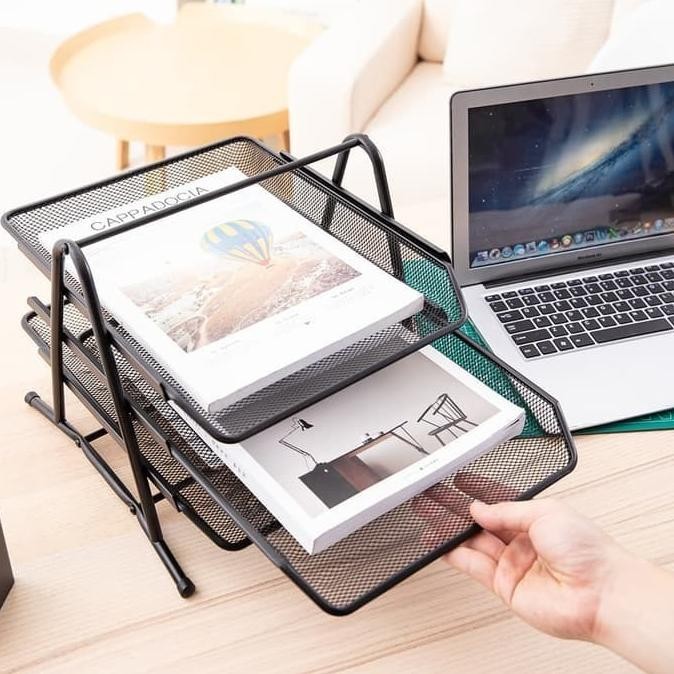 

Rak Kertas Dokumen Surat 3 Susun / Paper Document Letter Tray 3 Tier FS'