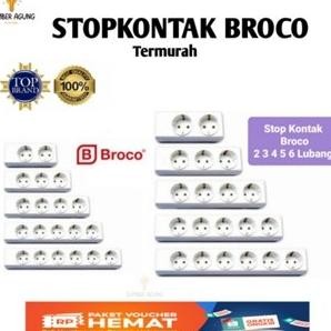 TERLARIS STOP KONTAK BROCO 2 3 4 5 6 LUBANG  / COLOKAN LUBANG  BROCO / COLOKAN LISTRIK
