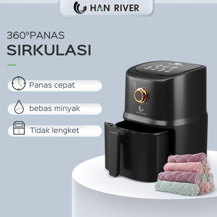 HAN RIVER Air Fryer 3.2L Low power Pink 800watt