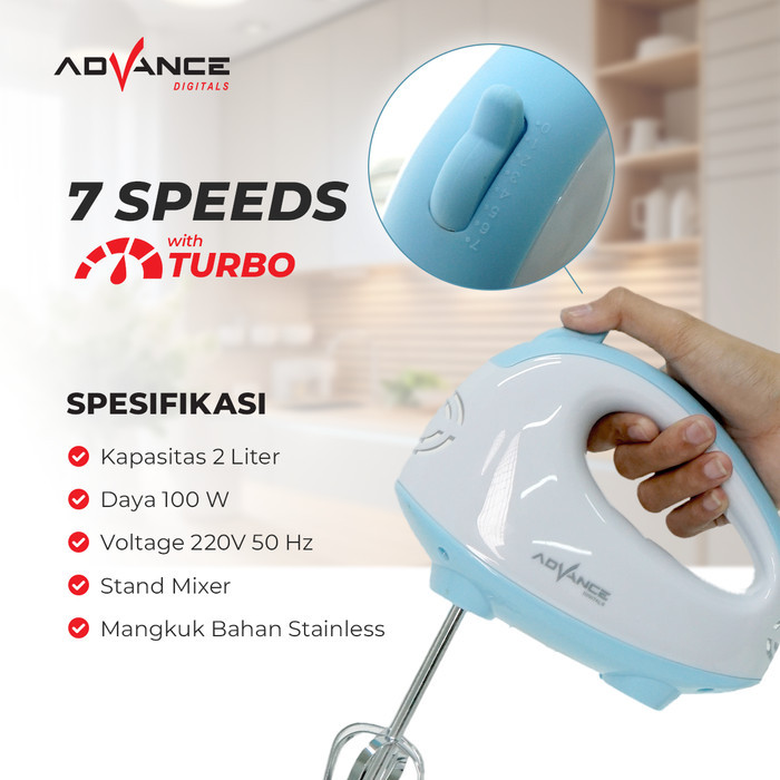 Stand Mixer Advance MX-1003T 2Lt Garansi Resmi 1 Tahun