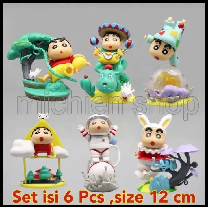 

Crayon Shin-Chan Anime Figure Set Isi 6