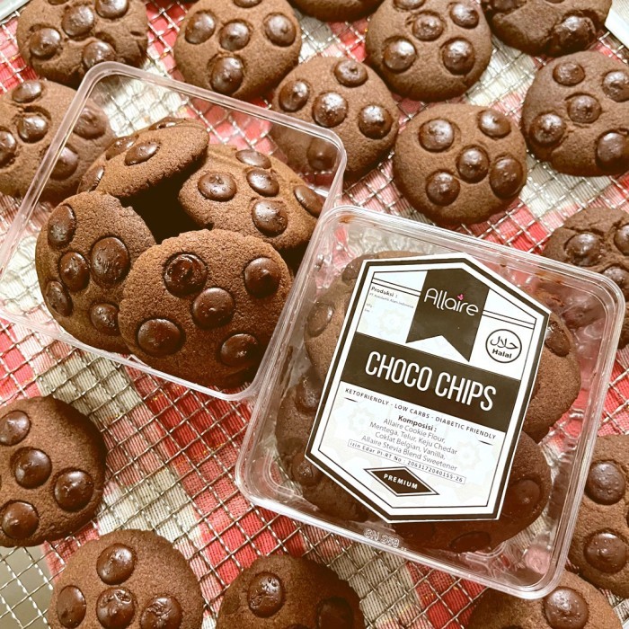 

Choco Chips Cookie Kue Kering Diet Keto SugarFree Lowcarb Aman Diabete