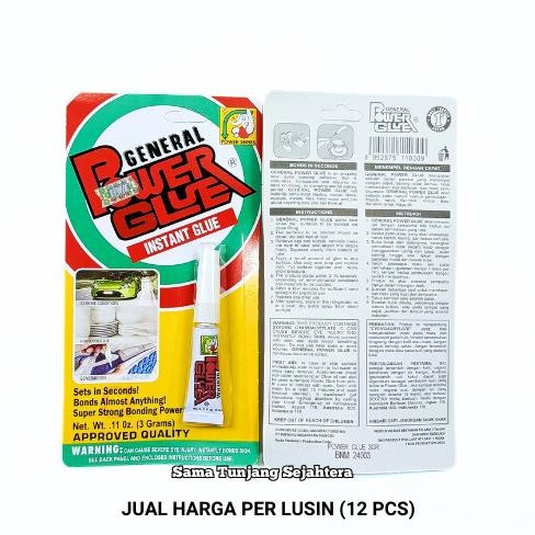 

Promo LEM POWER GLUE GENERAL KOTAK ISI 12 PCS COD