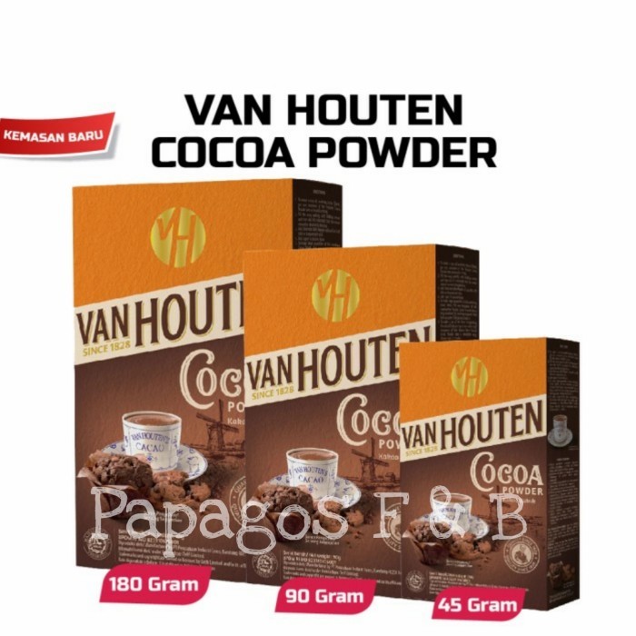 

BIG SALE Coklat Bubuk Van Houten Cocoa Powder Kemasan 45 , 90 ,180 gr / gram