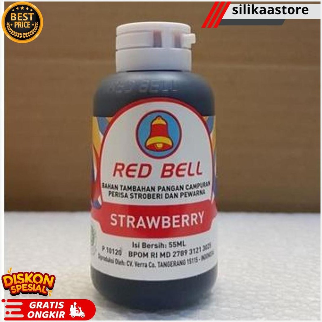 

Pewarna Dan Perisa Red Bell Rasa Strawberry 55Ml Original Produk