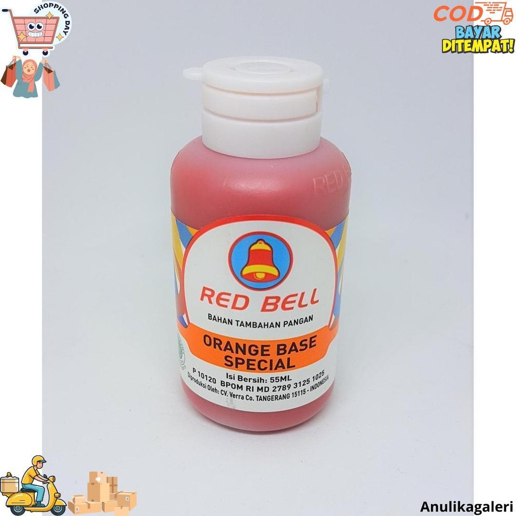 

Perasa Dan Pewarna Red Bell Rasa Orange Base Special 55Ml Bj Promo 1.1