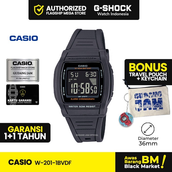 Casio General W-201-1BVDF W-201-1B W-201 W201 W 201 PROMO