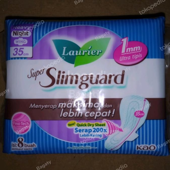 

diskon! laurier slimguard wings 35 cm 8 pads/buah