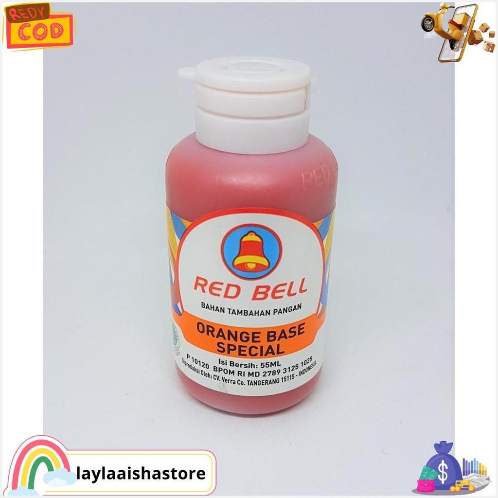 

Perasa Dan Pewarna Red Bell Rasa Orange Base Special 55Ml Cod