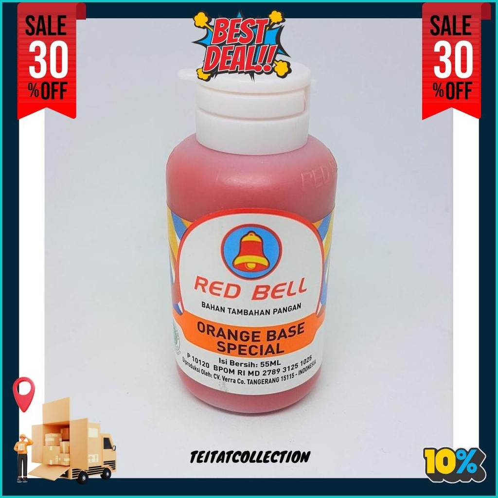 

Perasa Dan Pewarna Red Bell Rasa Orange Base Special 55Ml Cod