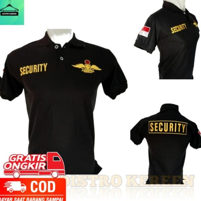 

diskon! polo shirt security logo wings lengan pendek - kaos kerah security