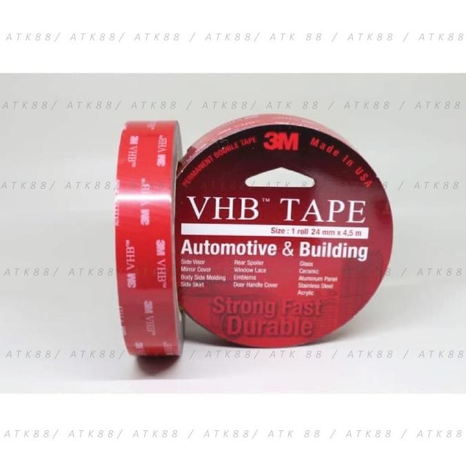 

Sale Double Tape / Perekat 3M Vhb 24Mm X 4.5M Merah Original