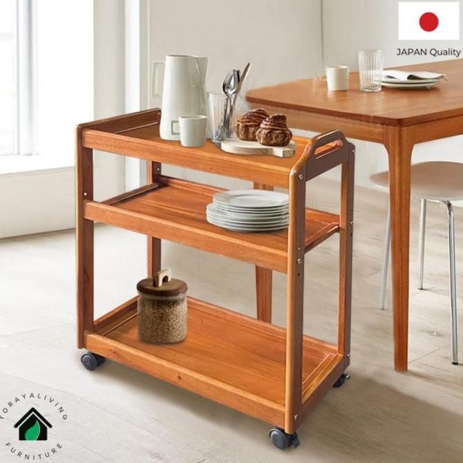 Troli Dapur / Meja Dapur Dorong / Kitchen Cart / Rak Dorong / Meja Dapur Dorong / Rak Susun / Rak Ka