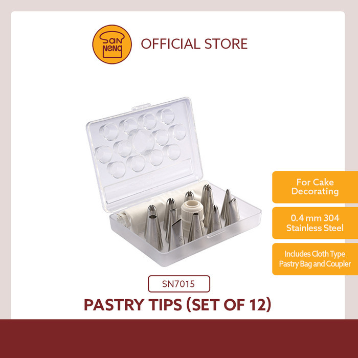 

Sanneng SN7015 - Pastry Tip Set 12pcs / Spuit Buttercream Set 12pcs