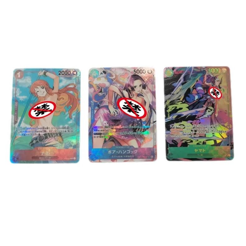 3Pcs/Set Anime One Piece Opcg Card Different Painting Edition Nami Hancock Yamato Sexy Nude Card Gam