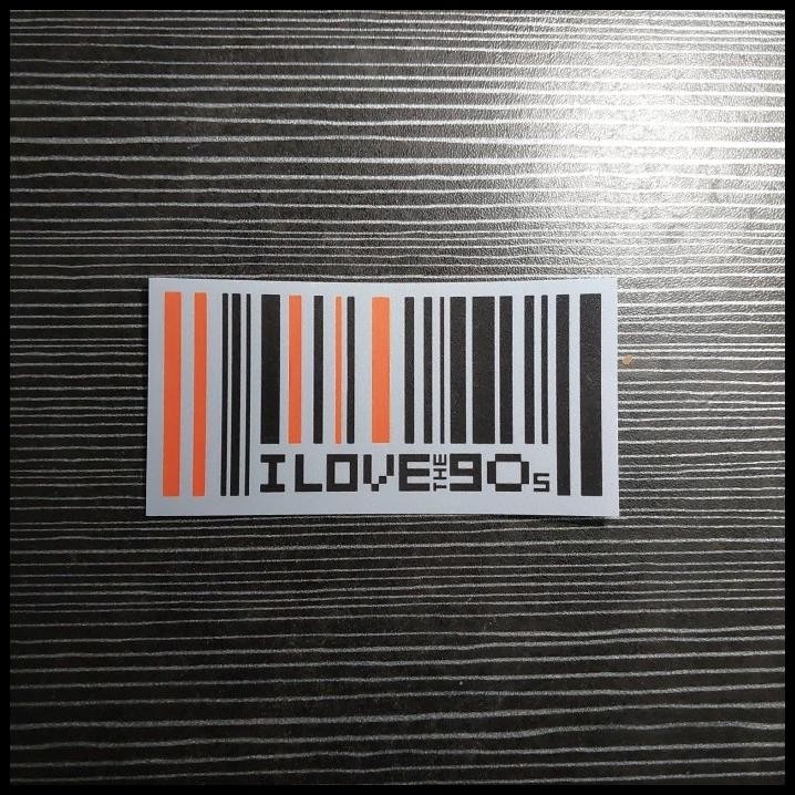 

DISKON STICKER I LOVE THE 90S BARCODE !!!!