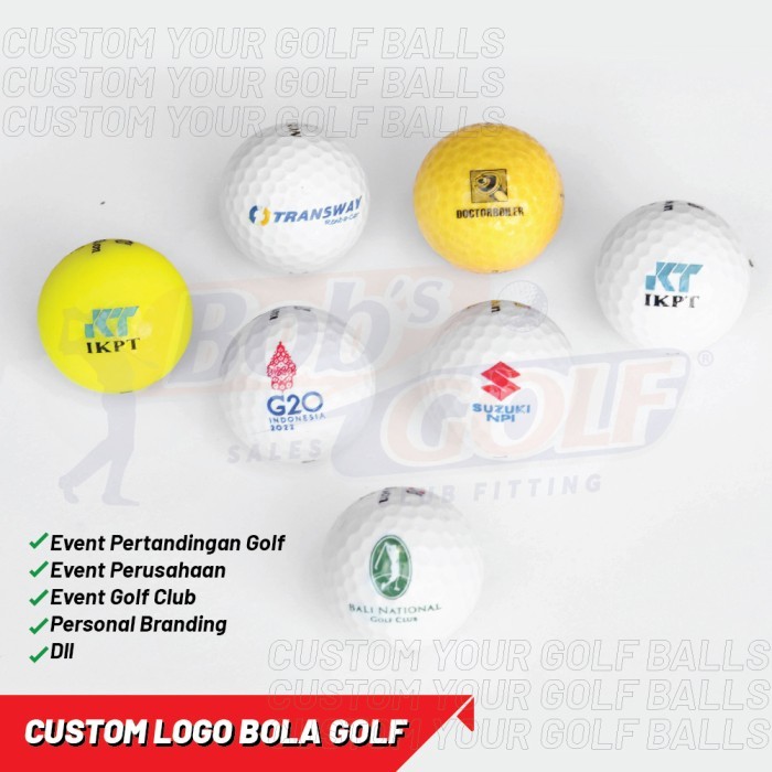 PROMO Custom Logo Bola Golf Cetak Sablon
