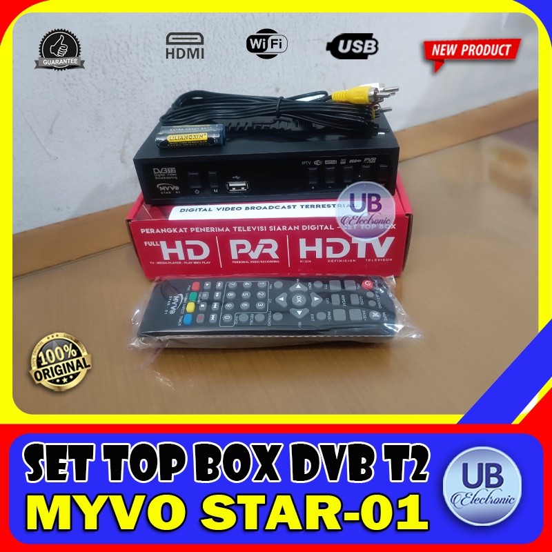 Set Top Box TV Digital MYVO S 01 DVBT2 / STB MYVO S-01 TV Digital DBT-T2