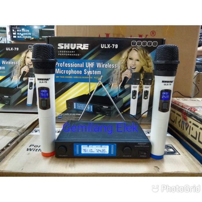 Hilmawanmall - Mic Wireless Shure Ulx-79 Uhf