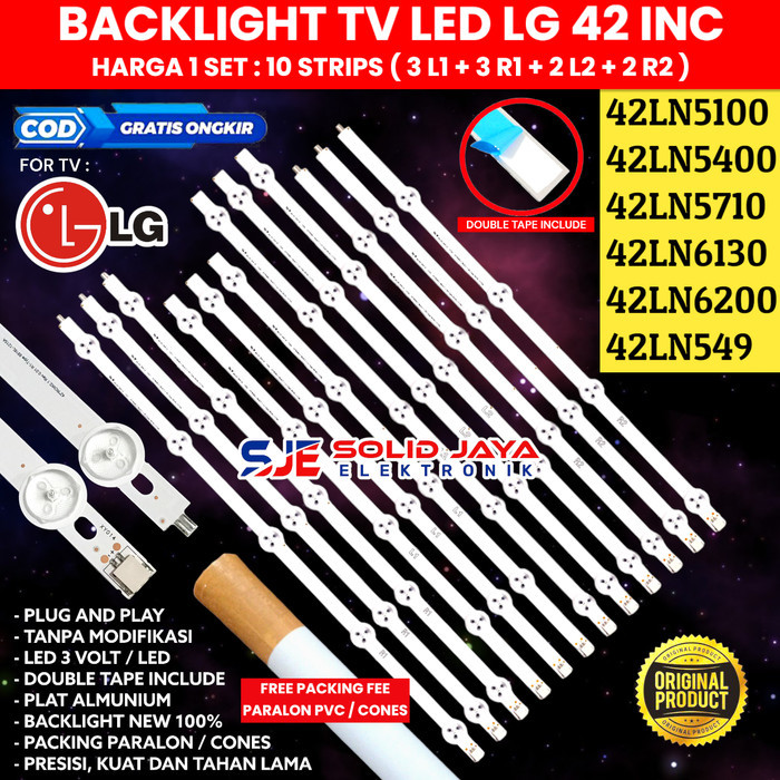 BACKLIGHT TV LG 42 INC 42LN5100 42LN5400 42LN5710 LAMPU BL LED 42LN