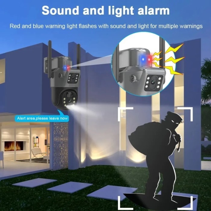 CCTV IP Camera 4G WIFI Solar Panel Surya Tenaga Matahari PTZ 1080P FULL HD Outdoor / CCTV SOLAR