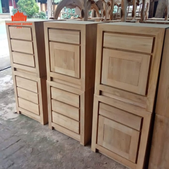 Nakas Jati 3 Laci Kayu Jati Termurah_mentah