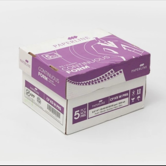 

Continuous form merk Paperline 9,5 x 11 5 ply: 2 PRS