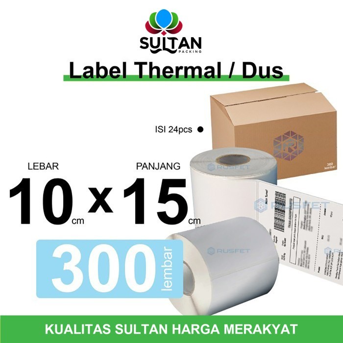 

Thermal Printer Stiker Label Resi Sticker Barcode POS A6 10x15cm DUS