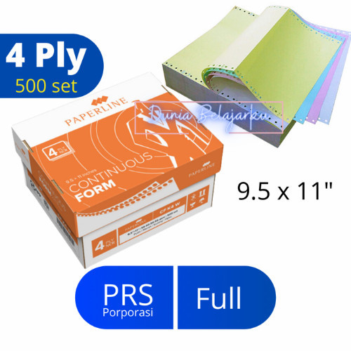 

Kertas Faktur Paperline Continuous Form 4 Ply 9.5 x 11 inch
