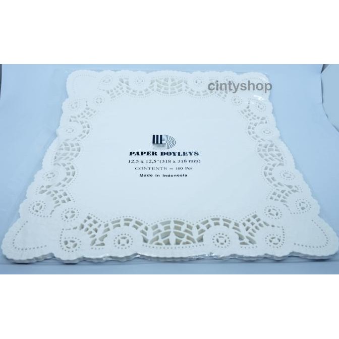 

sale! paper doilies 12,5"x12,5"/ alas renda / doyles/renda kertas isi 100pcs