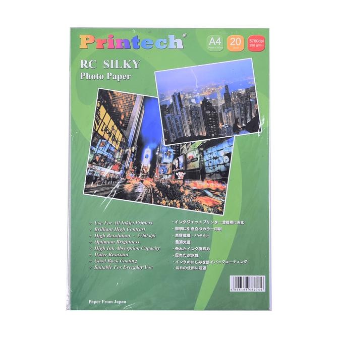 

sale! kertas foto / photo paper printech rc silky photo paper a4 260g