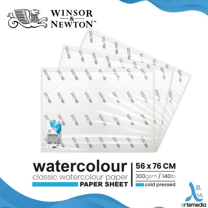 

sale! kertas cat air winsor & newton classic 56x76cm watercolor paper sheet