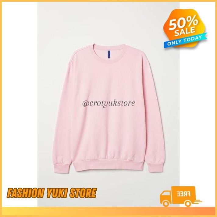 JAKET SWEATER CREWNECK DISTRO BABY PINK MUDA POLOS CUSTOM INDONESIA PRIA WANITA KARDIGAN  OBRAL MURA