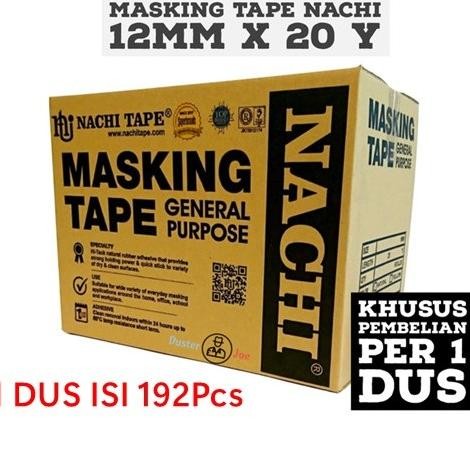 

sale! nachi masking tape lakban kertas 12mm x 20yard (192pcs)
