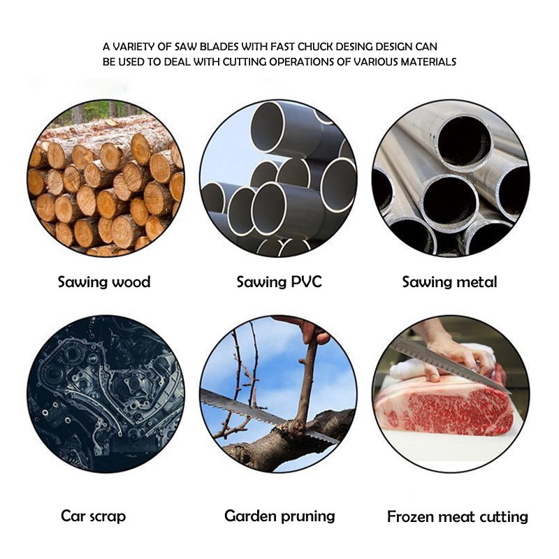 Gergaji 198V mesin gergaji kayu Gergaji Bolak-Balik Tanpa Kabel gergaji listrik Mesin gergaji mesin