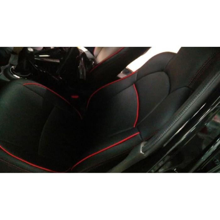 Cover Jok Honda Brio Hitam Garis Merah Full Set