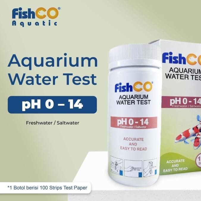

sale! aquarium ph 0 -14 water test paper kertas uji air akuarium 100 strips