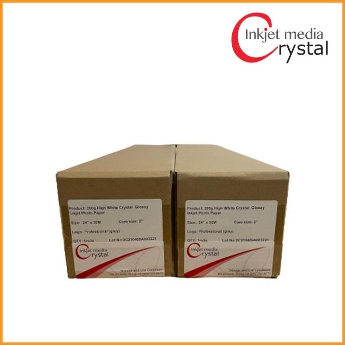 

sale! crystal rc lustre glitter photo paper 260gr 24" x 30 mtr kertas foto