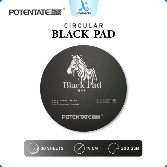 

sale! potentate black paper circle drawing block kertas gambar sketsa