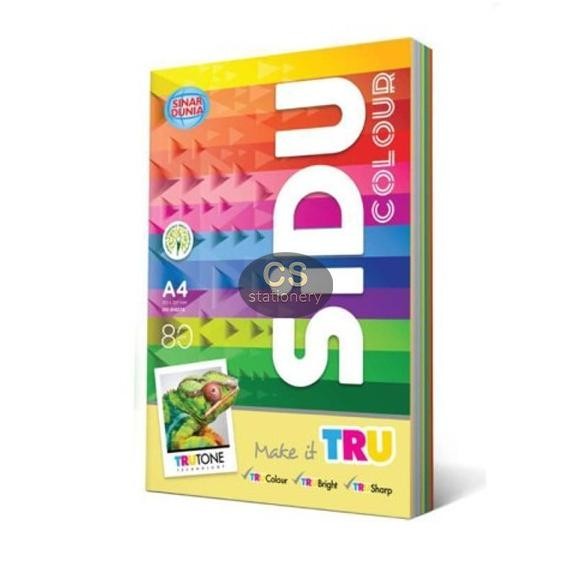 

sale! kertas hvs warna sinar dunia sidu a4 rainbow a4 80gr