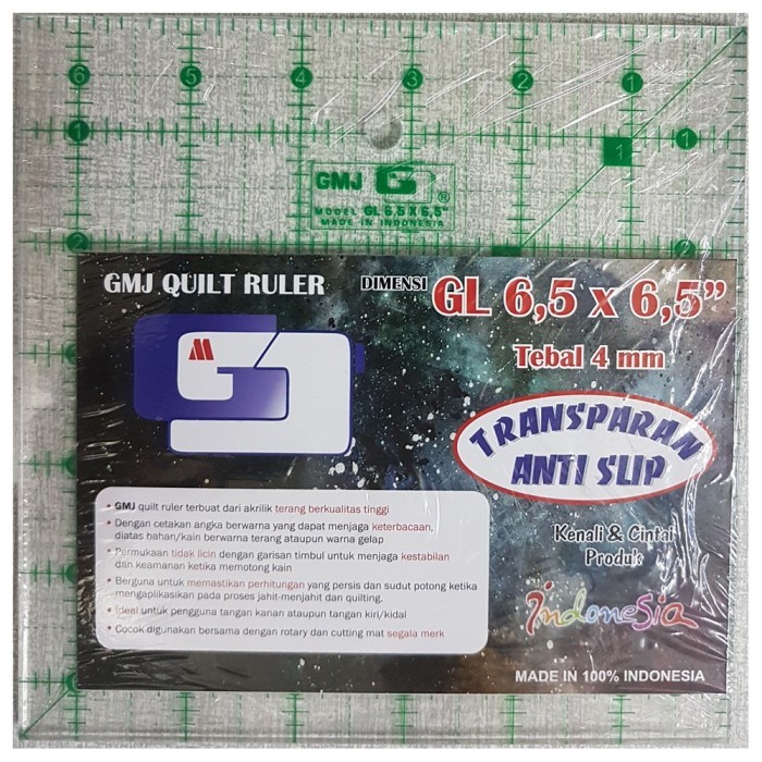 

PROMO! penggaris pola untuk membuat Quilting dan patchwork ukuran 6,5"x6,5
