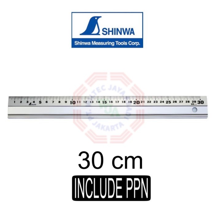 

HOT SALE! Shinwa - 65417 Penggaris Alumunium 30cm / Anti Slip Ruler 300mm