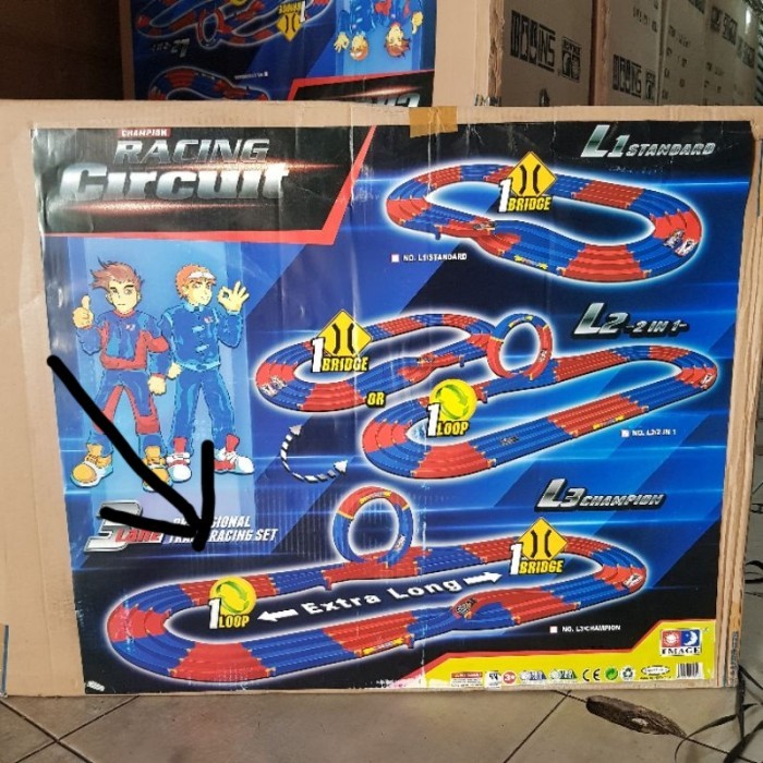 TREK ARENA JALANAN TAMIYA 3 JALUR SET TRACK IMAGE (L3 EXTRA LONG)